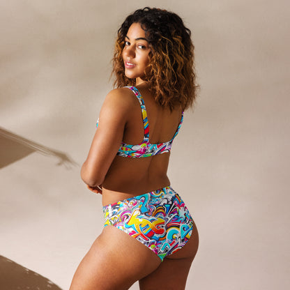 Colorful Graffiti Art 2PC Swimsuit