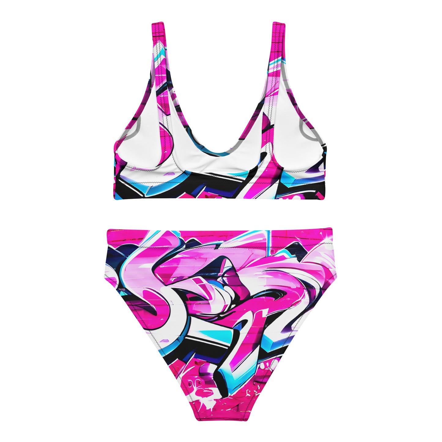 Purple Graffiti Art 2PC Swimsuit