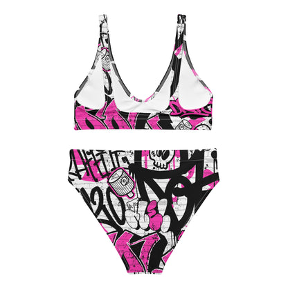 Pink Graffiti Art 2PC Swimsuit