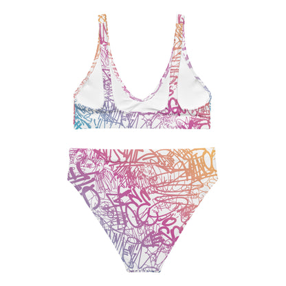 Positive Colorful Graffiti Art 2PC Swimsuit