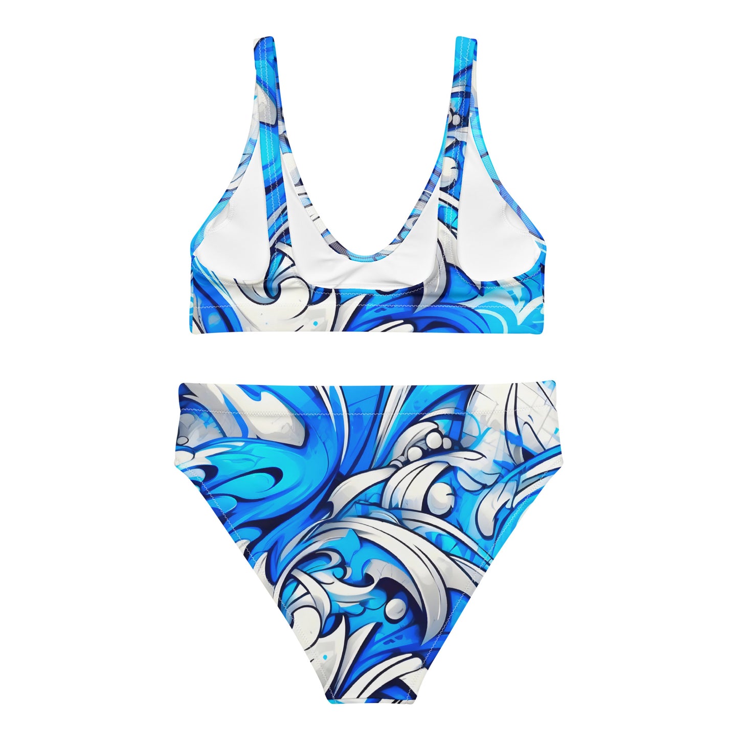 Blue Graffiti Art 2PC Swimsuit