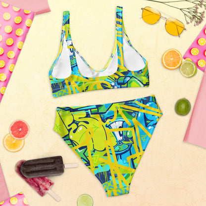 Bright Graffiti Art 2PC Swimsuit