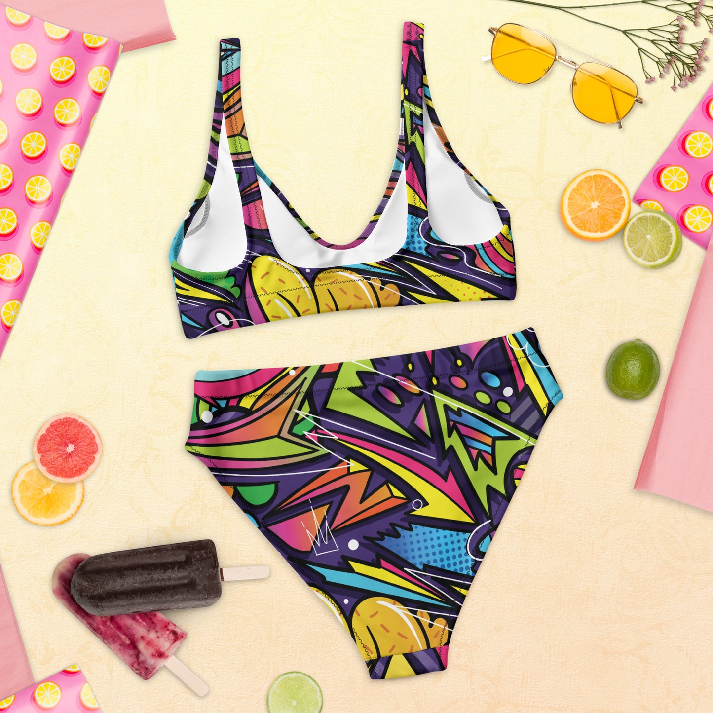 Comic Graffiti 2PC Swimsuit