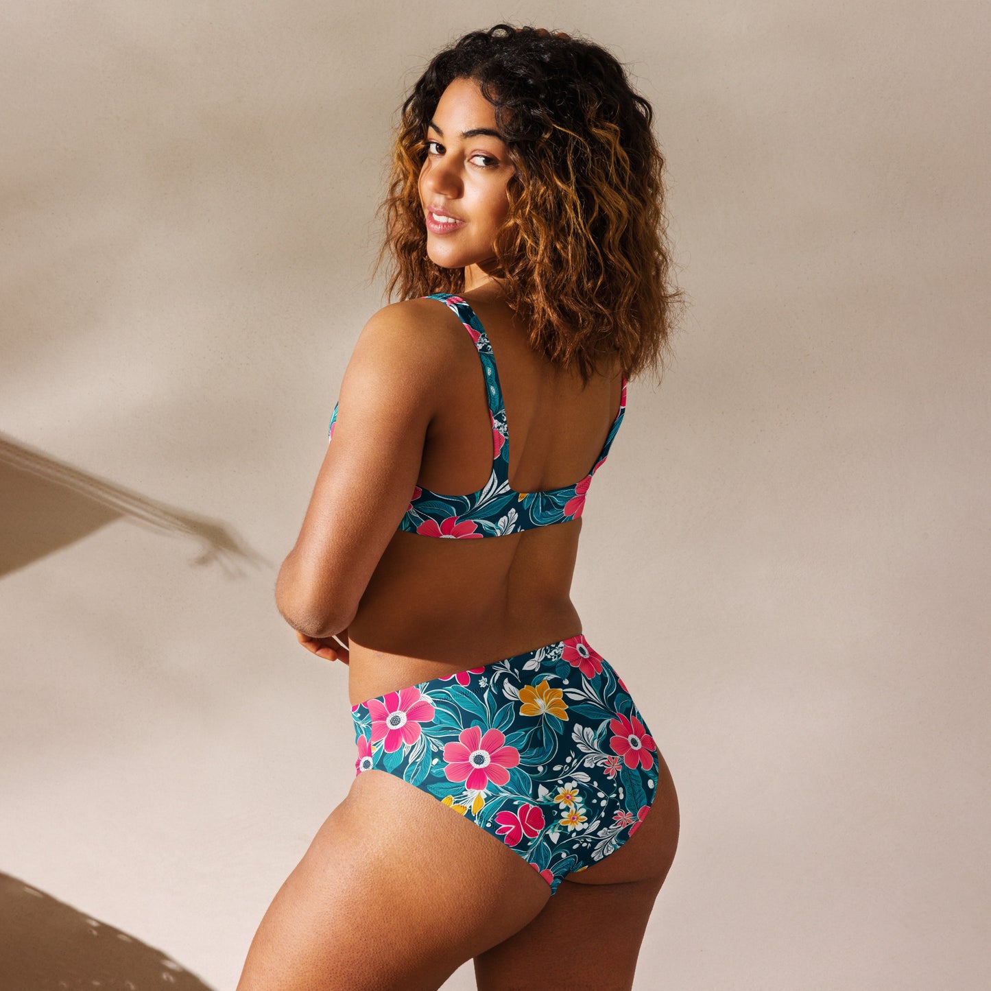 Simple Floral 2PC Swimsuit