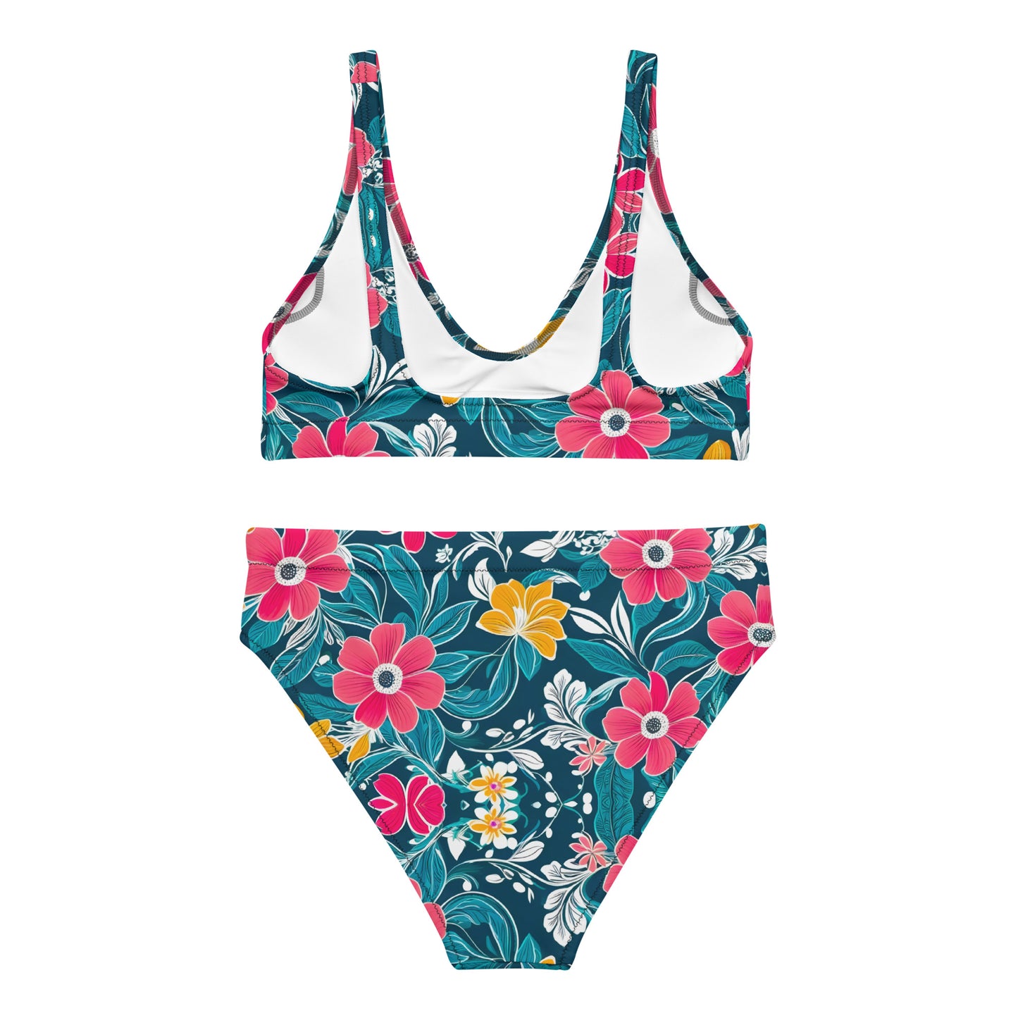 Simple Floral 2PC Swimsuit