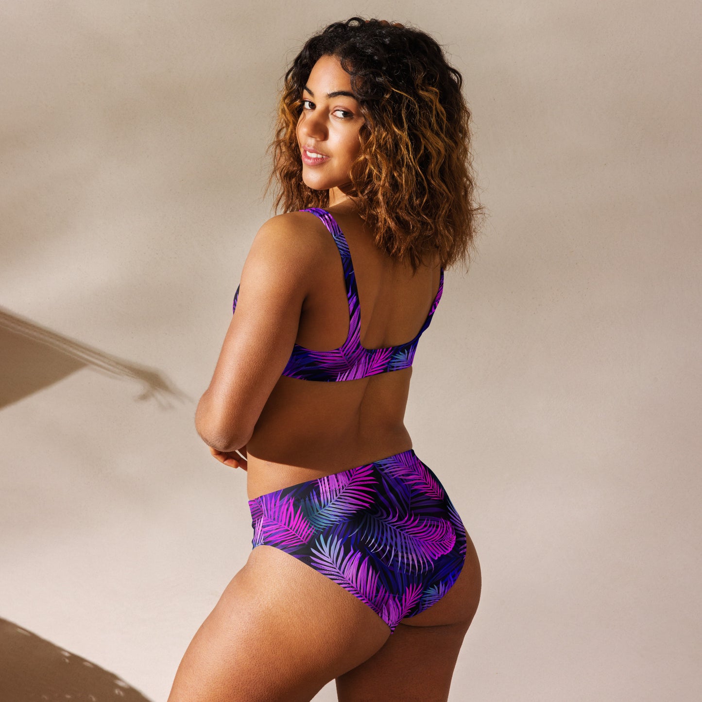 Purple Tropical Floral 2PC Swimsuit