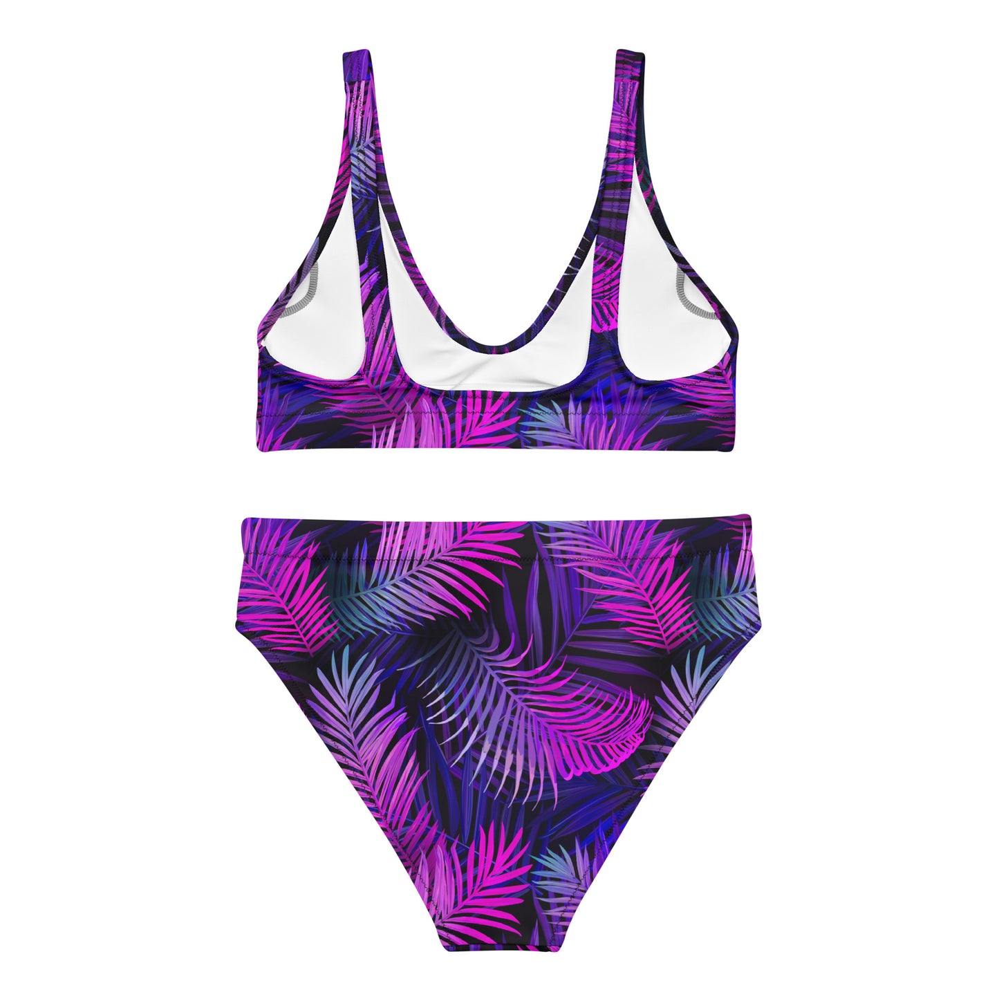 Purple Tropical Floral 2PC Swimsuit