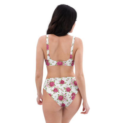 Pink Roses Floral 2PC Swimsuit