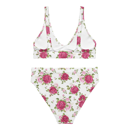 Pink Roses Floral 2PC Swimsuit