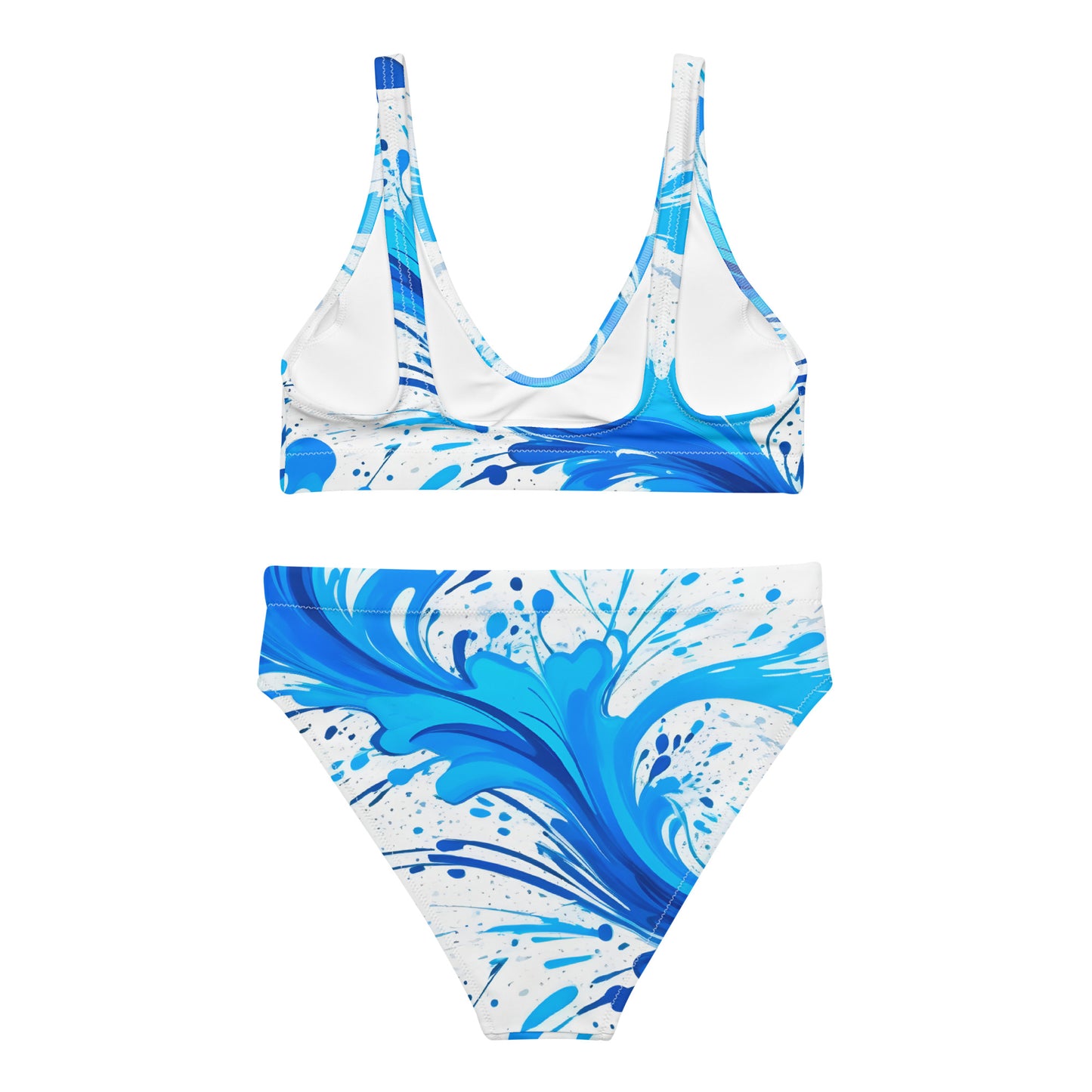 Frosty Blue Splash Art 2PC Swimsuit