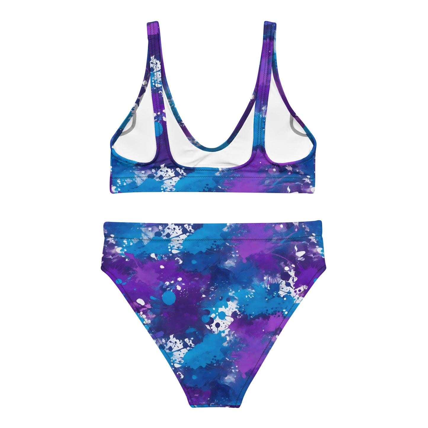 Blue and Purple Splash Art 2PC Swimsuit