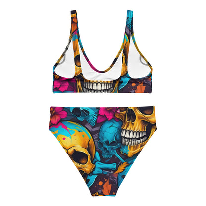 Colorful Skulls 2PC Swimsuit