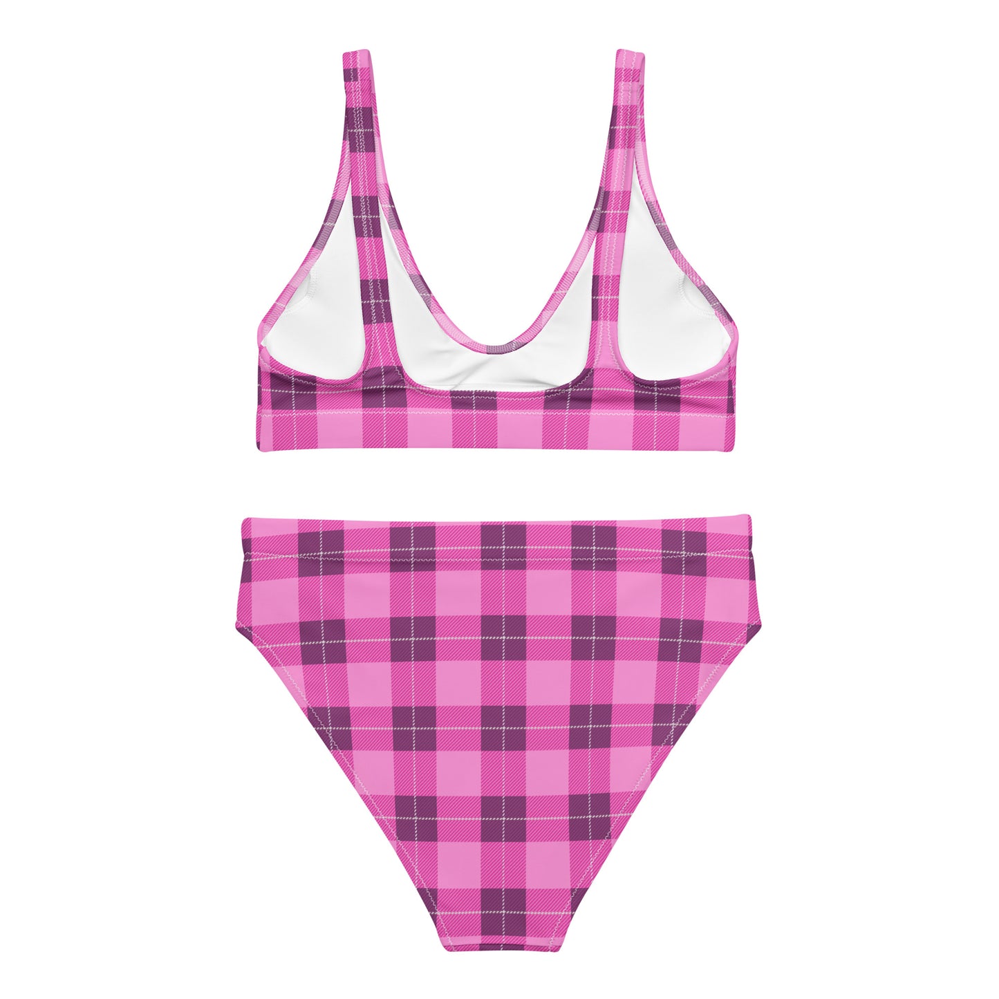 Pink Plaid 2PC Swimsuit