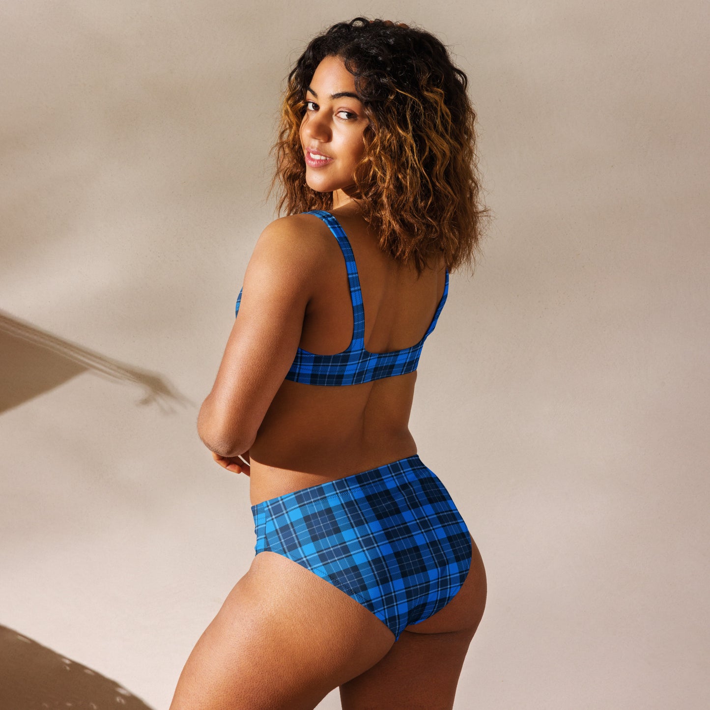 Blue Plaid 2PC Swimsuit