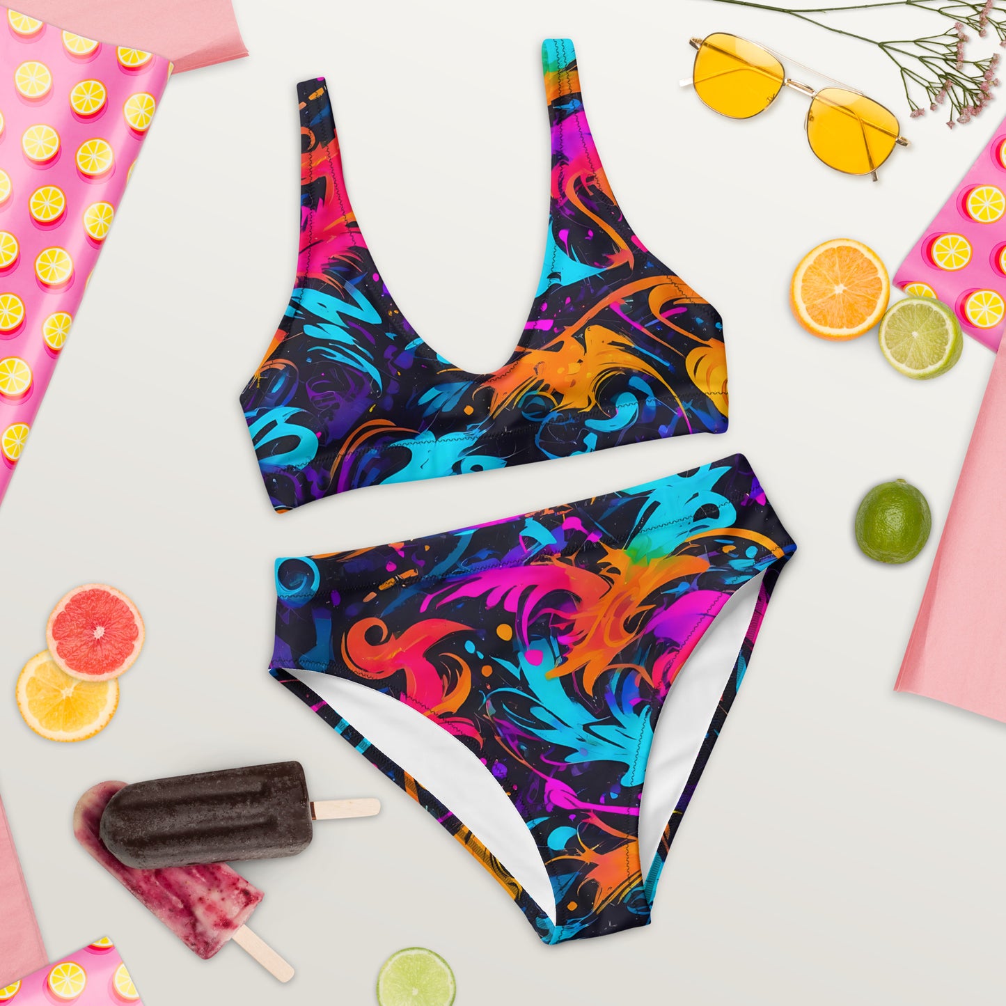 Colors in Graffiti 2PC Swimsuit