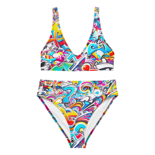 Colorful Graffiti Art 2PC Swimsuit