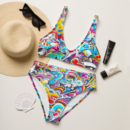 Colorful Graffiti Art 2PC Swimsuit