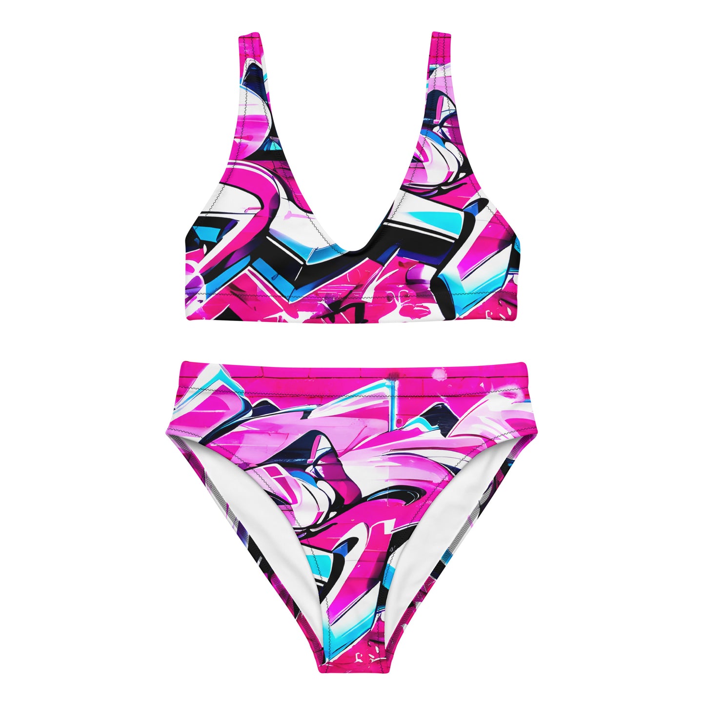 Purple Graffiti Art 2PC Swimsuit