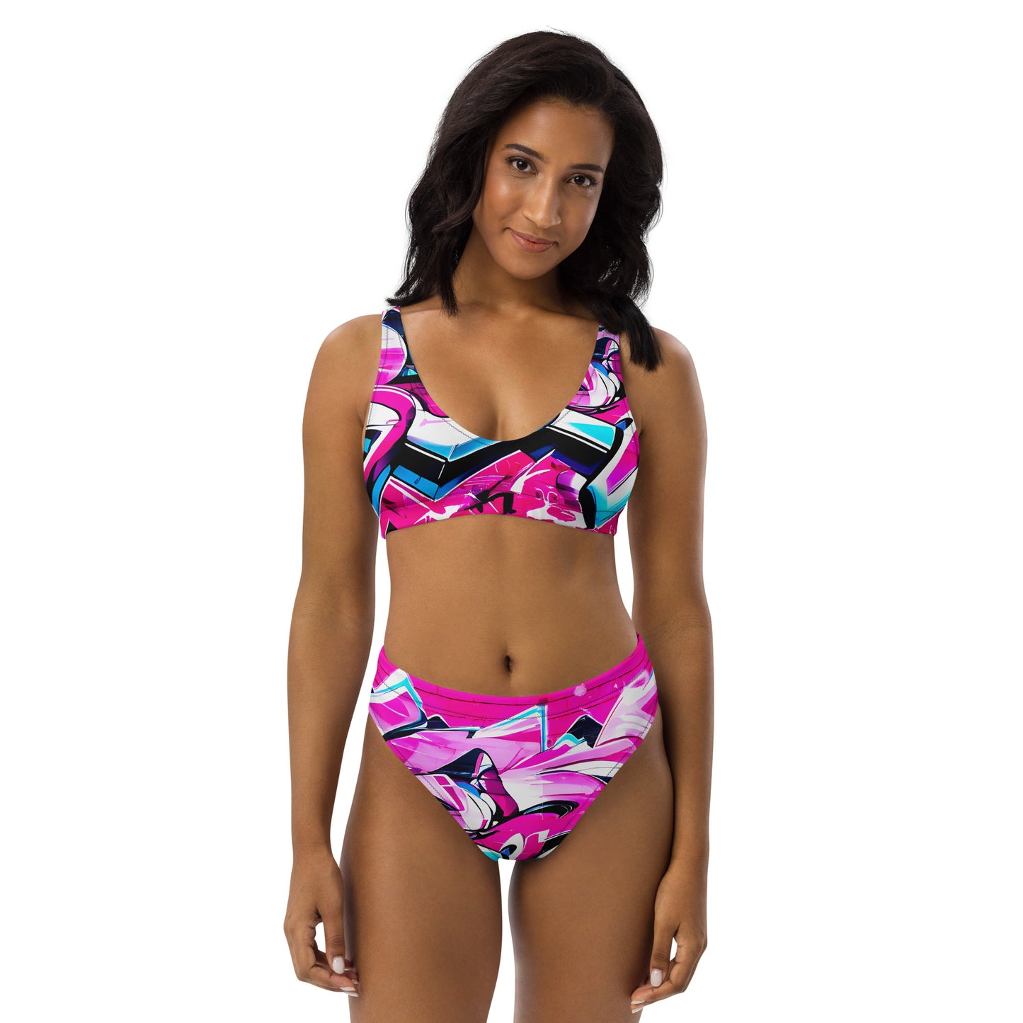 Purple Graffiti Art 2PC Swimsuit