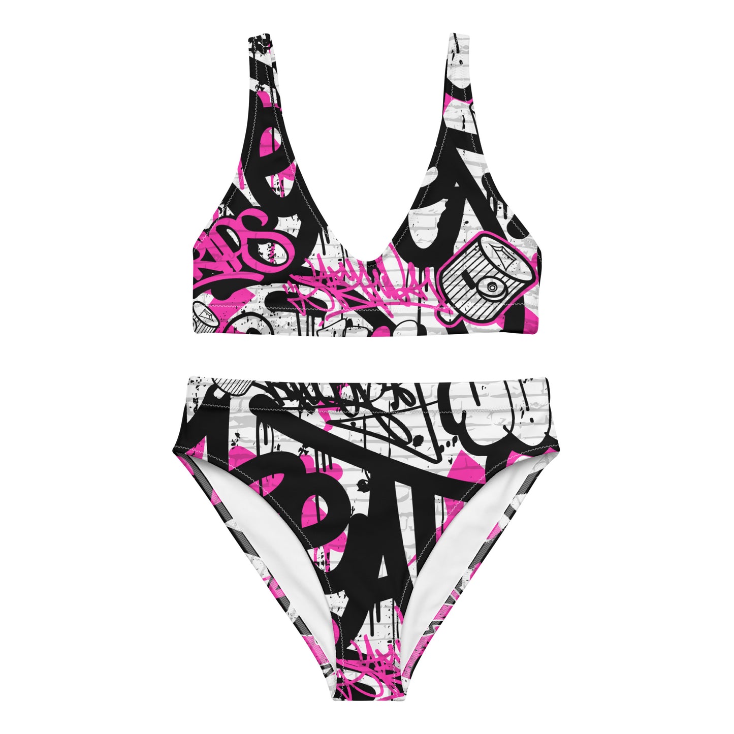 Pink Graffiti Art 2PC Swimsuit