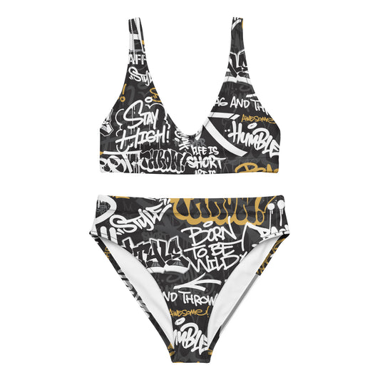 Captions Graffiti Art 2PC Swimsuit