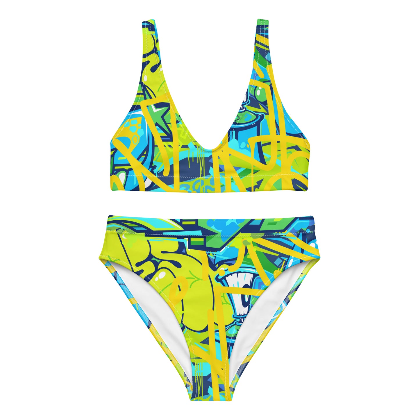 Bright Graffiti Art 2PC Swimsuit