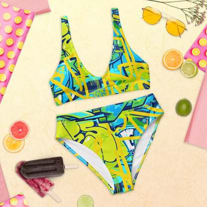 Bright Graffiti Art 2PC Swimsuit