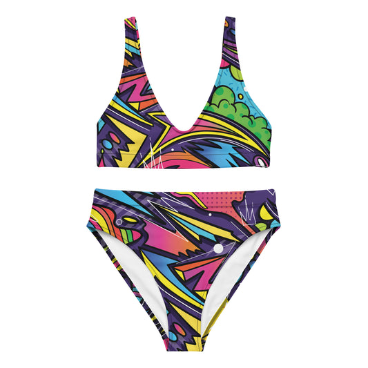 Comic Graffiti 2PC Swimsuit