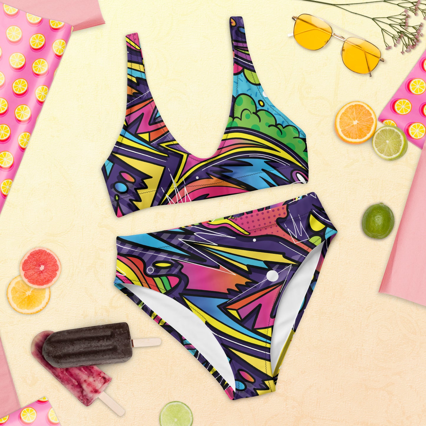 Comic Graffiti 2PC Swimsuit