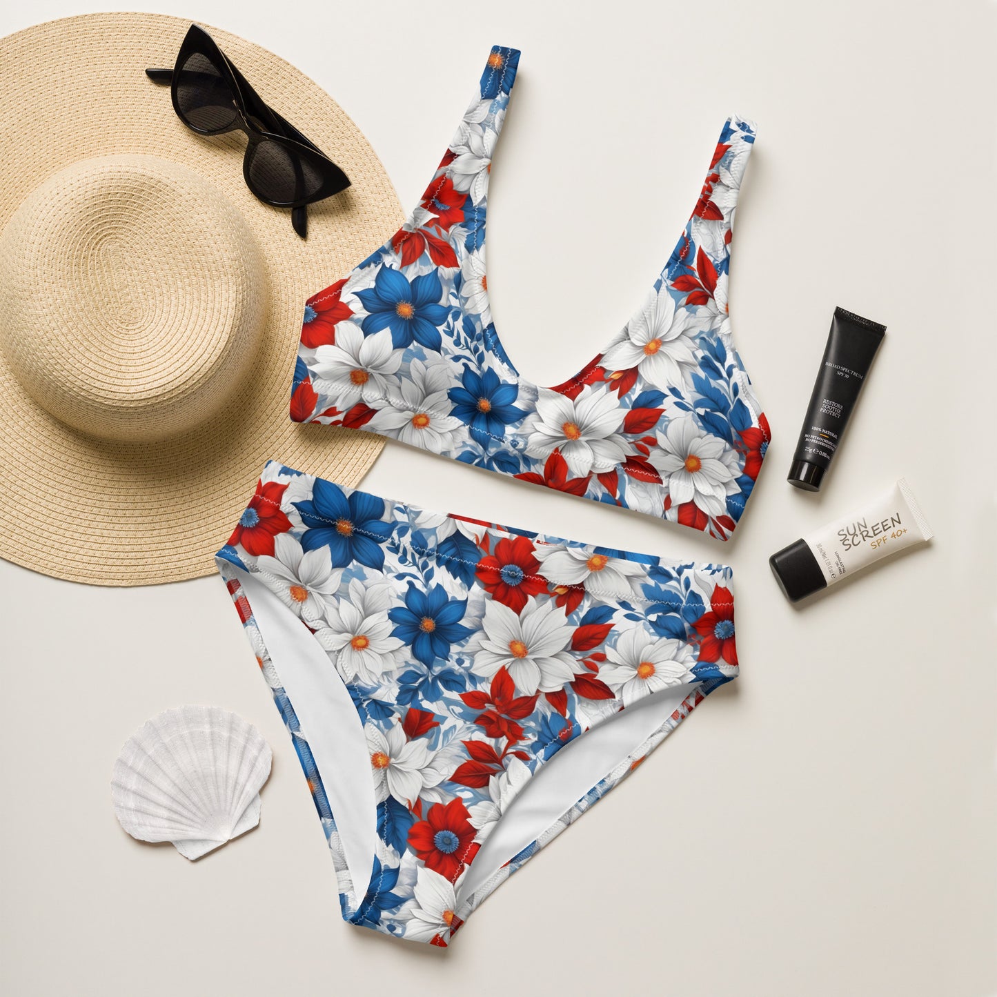 Colorful Floral 2PC Swimsuit