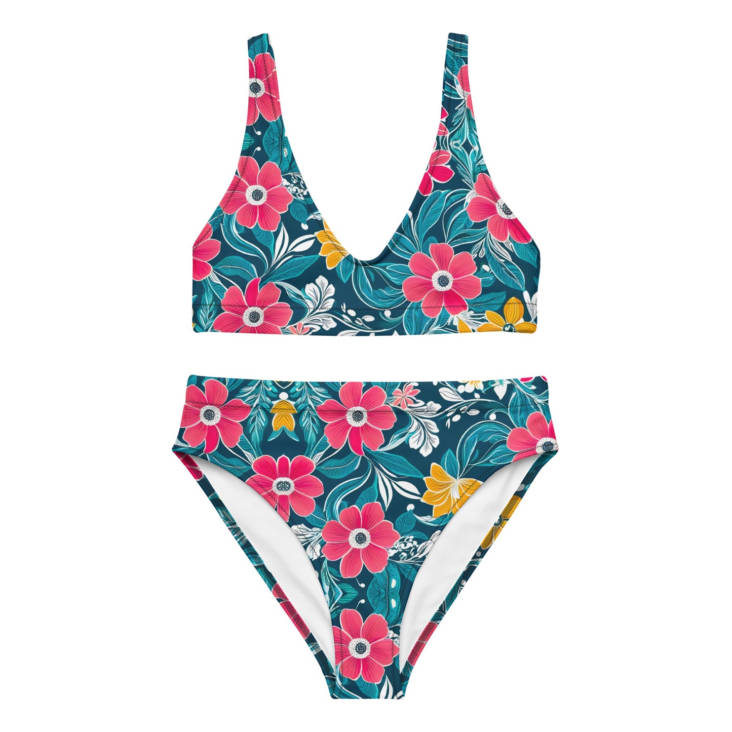 Simple Floral 2PC Swimsuit