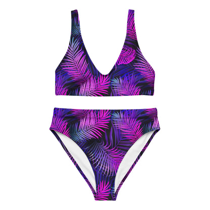 Purple Tropical Floral 2PC Swimsuit