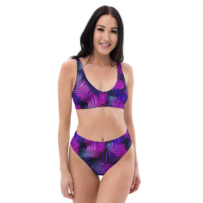 Purple Tropical Floral 2PC Swimsuit