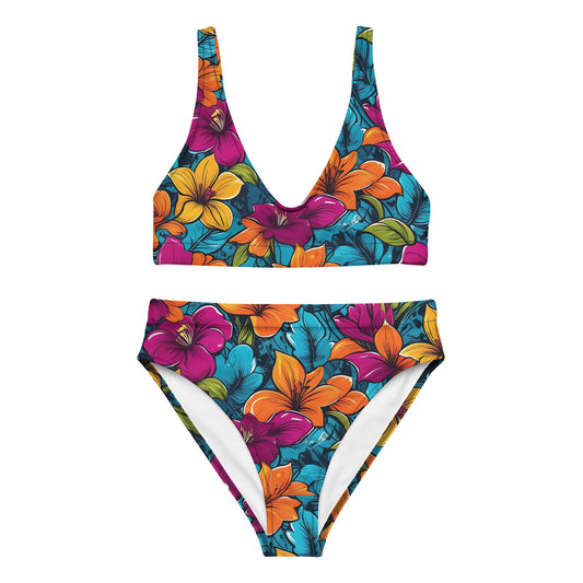 Colorful Flowers Floral 2PC Swimsuit