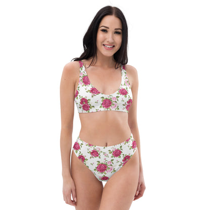 Pink Roses Floral 2PC Swimsuit