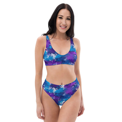 Blue and Purple Splash Art 2PC Swimsuit