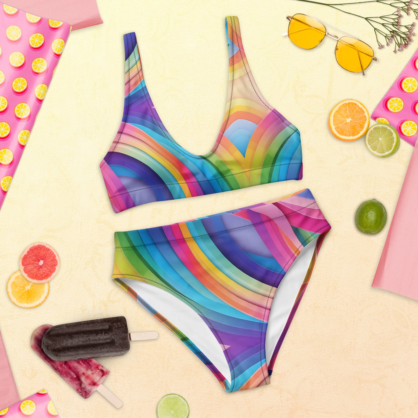 Rainbow Abstract 2PC Swimsuit