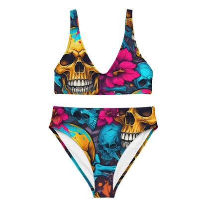 Colorful Skulls 2PC Swimsuit