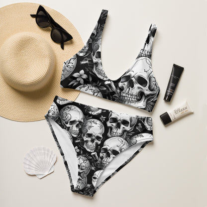 Skulls Dark 2PC Swimsuit