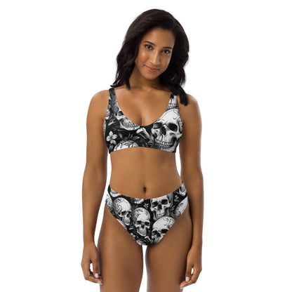 Skulls Dark 2PC Swimsuit