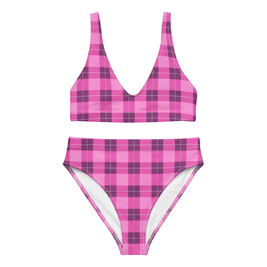 Pink Plaid 2PC Swimsuit