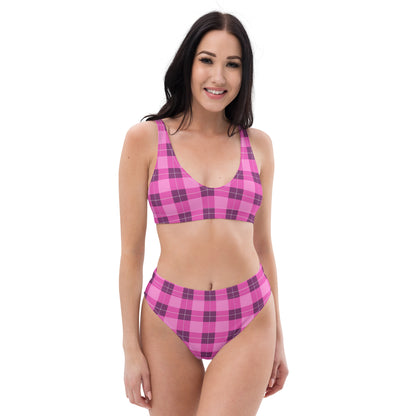 Pink Plaid 2PC Swimsuit