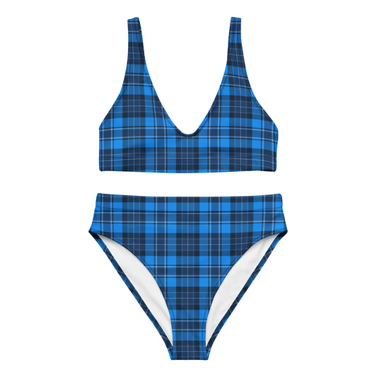 Blue Plaid 2PC Swimsuit