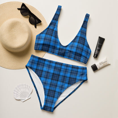 Blue Plaid 2PC Swimsuit