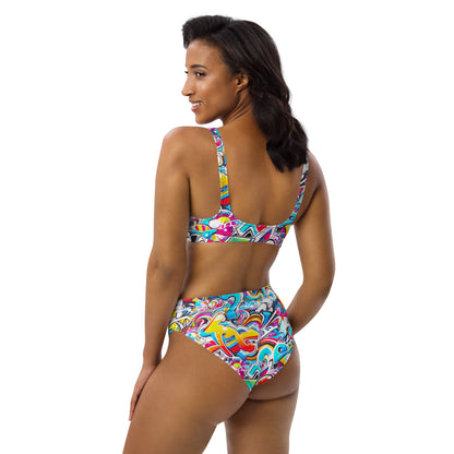 Colorful Graffiti Art 2PC Swimsuit