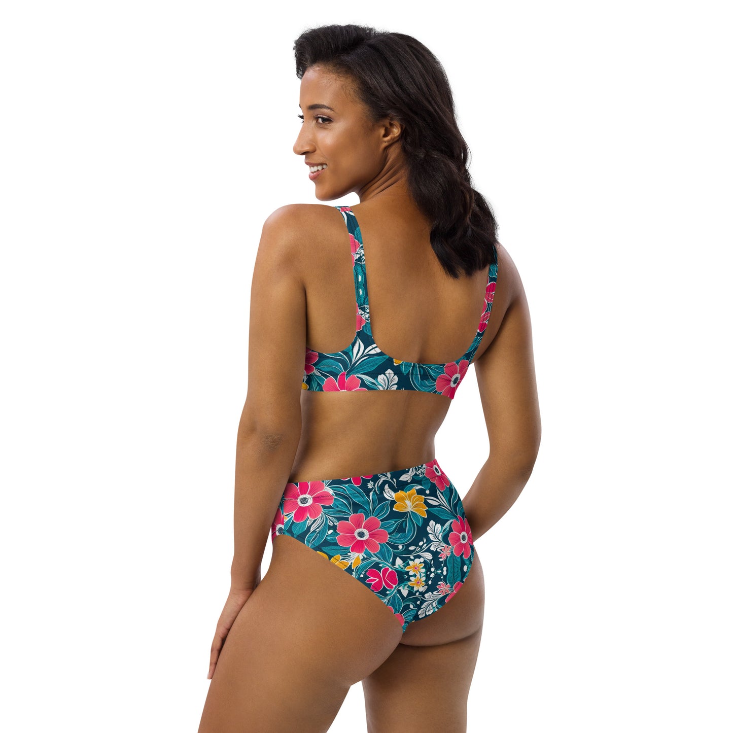 Simple Floral 2PC Swimsuit