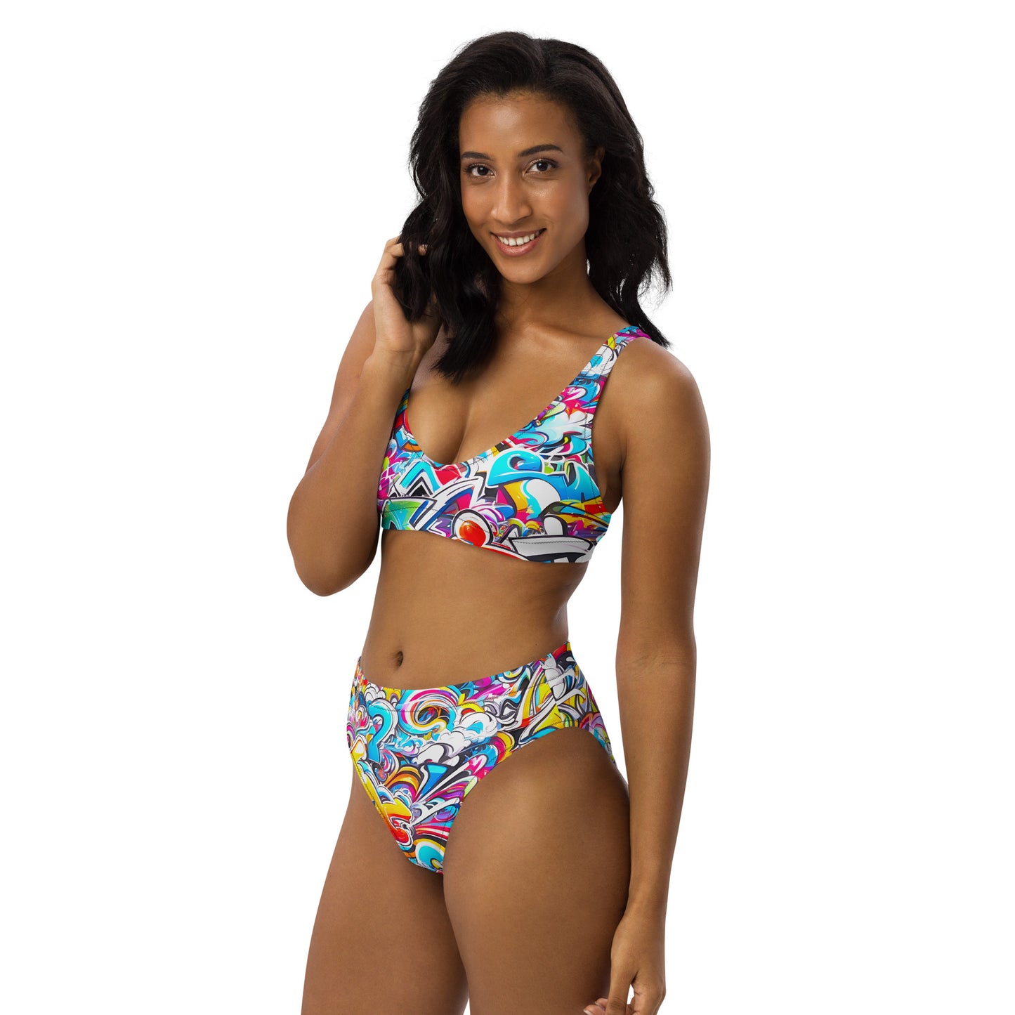 Colorful Graffiti Art 2PC Swimsuit