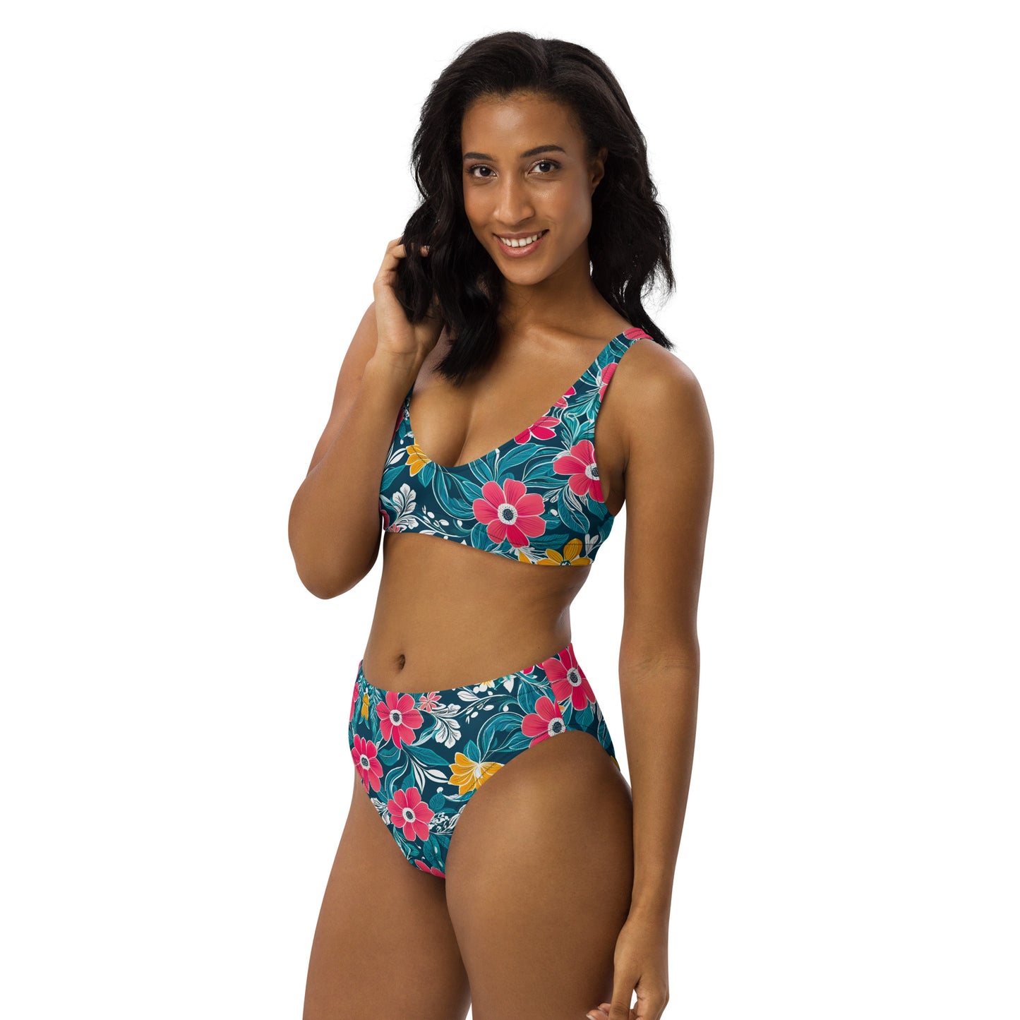 Simple Floral 2PC Swimsuit