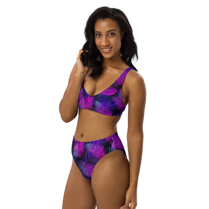 Purple Tropical Floral 2PC Swimsuit