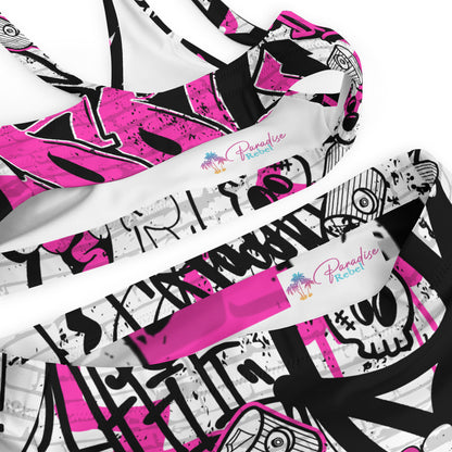 Pink Graffiti Art 2PC Swimsuit